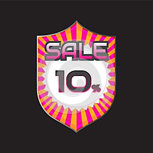 Sale discount icon.