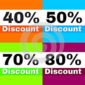 Sale discount icons