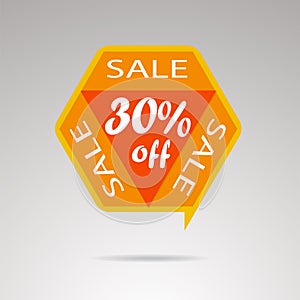 Sale discount icons. Discount offer price label, symbol for advertising campaign in retail, sale promo marketing, %. Special