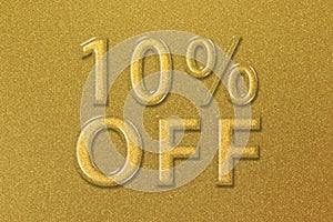 Sale and discount Price off tag, label or badge, 10 percent sale