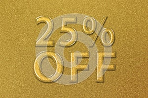 Sale and discount Price off tag, label or badge, 25 percent sale