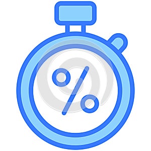 sale, discount watch Blue Outline icon, Shopping and Discount Sale icon