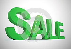 Sale discounts concept icon means best prices and bargains - 3d illustration