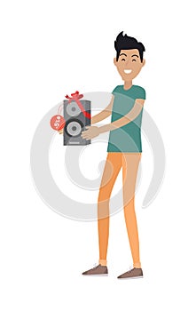 Sale in Electronics Store Flat Vector Concept