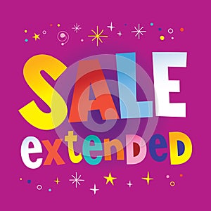 Sale extended banner poster