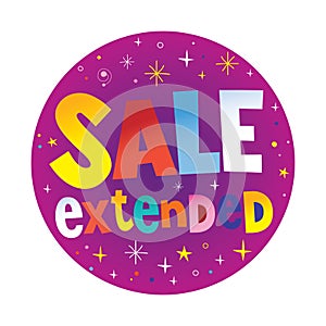Sale extended circle banner poster photo
