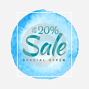 Sale final up to 20 off sign over art brush acrylic stroke paint abstract texture background poster vector illustration