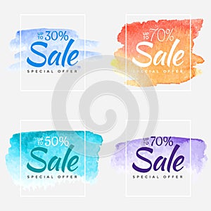 Sale final up to 70 off sign over art brush acrylic stroke paint abstract texture background poster vector illustration