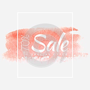 Sale final up to 70 off sign over art brush acrylic stroke paint abstract texture background poster vector illustration