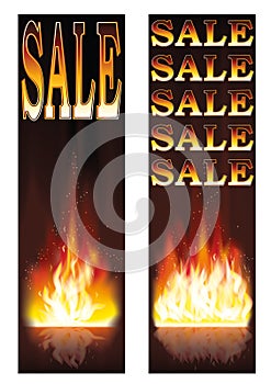 Sale fire banners