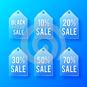 Sale Glass Price Tags Set