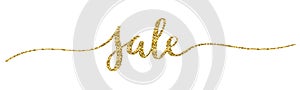 SALE gold glitter brush calligraphy banner