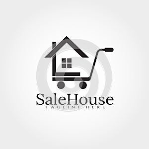 Sale House logo design template, home icon, architecture,building and construction, illustration element -vector