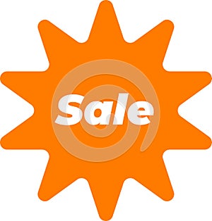 Orange Starburst Sale Sign