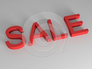 Sale icon. Red letters on a gray background. Sale of special offers and discount. Sale for Black Friday, Cyber Monday