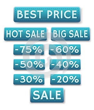 Sale icons in english