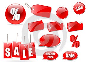 Sale icons and labels photo