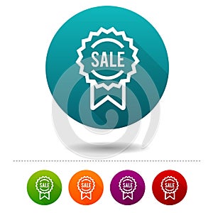 Sale icons. Sale Badge signs. Shopping symbol. Vector Circle web buttons.