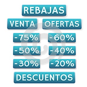 Sale icons in spanish