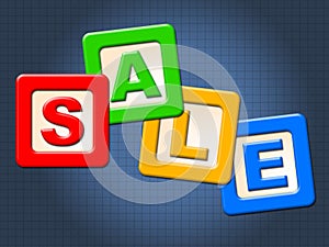 Sale Kids Blocks Indicates Youths Youngsters And Youth