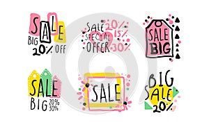 Sale Labels and Badges Design Vector Set