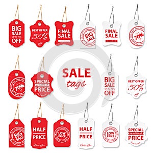 Sale labels big set.