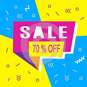 Sale modern banner template design