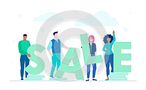 Sale - modern flat design style colorful illustration