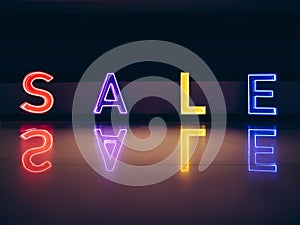Sale neon sign Colorful signage Shop display
