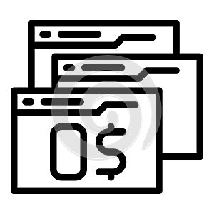 Sale online course icon outline vector. Free training