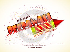 Sale Poster, Banner or Flyer for Happy Deepawali.