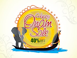 Sale Poster, Banner or Flyer for Onam celebration.