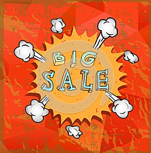 Sale poster with Boom comic strip