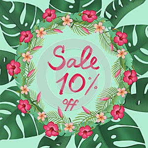 Sale poster discount ten 10 % percent off promotion banner