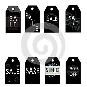 Sale, price tag icon. Collection of price tag icons. Vector flat design illustration.