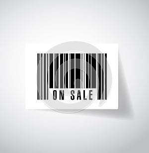 On sale product barcode upc. illustration photo