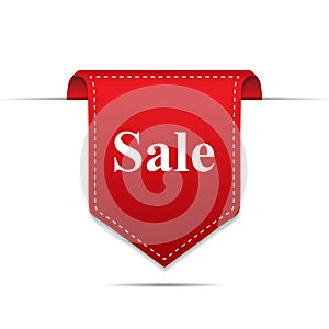Sale Product Red Label Icon with shadow on white background