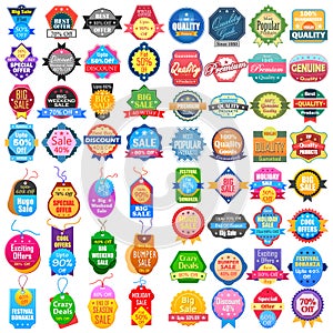 Sale and Promotion label tag sticker for Advertisement photo