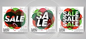 Sale promotion for online banner template, Happy New Year, Merry Christmas concept, Vector EPS.10