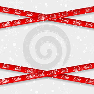 Sale.Red Ribbon.Vector.