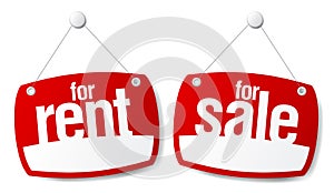 Sale and Rent Signs
