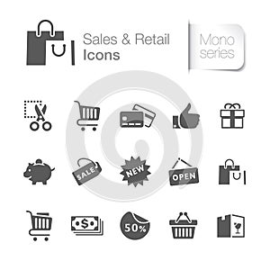 Sale & retail related icons photo