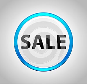 Sale Round Blue Push Button