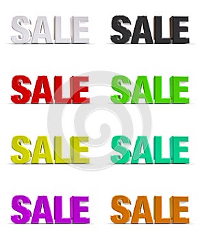 Sale Sale Sale - Multiple colors 3D - colorful