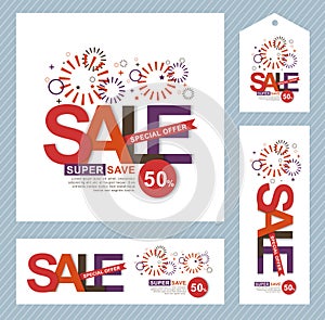 Salesale banners poster tag design.