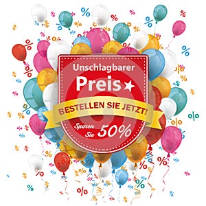 Sale Shield Preis Balloons Percents photo