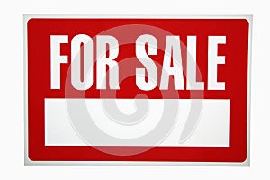 For sale sign.