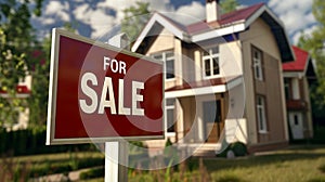 For Sale sign in front of a house