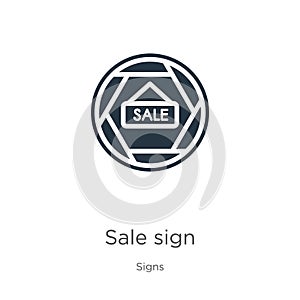 Sale sign icon vector. Trendy flat sale sign icon from signs collection isolated on white background. Vector illustration can be
