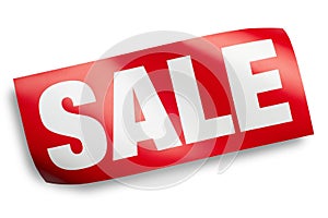 Sale sign isolated with clipping path